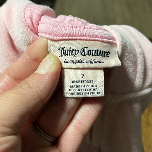 Juicy Couture Tracksuit Pink Little Kid Size 7 - Picture 3 of 9